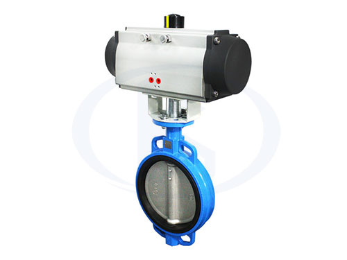 氣動鑄鐵對夾蝶閥