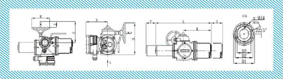 多回轉(zhuǎn)電動(dòng)執(zhí)行器外形及安裝形式