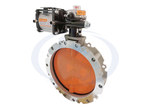 雙法蘭氣動粉塵蝶閥