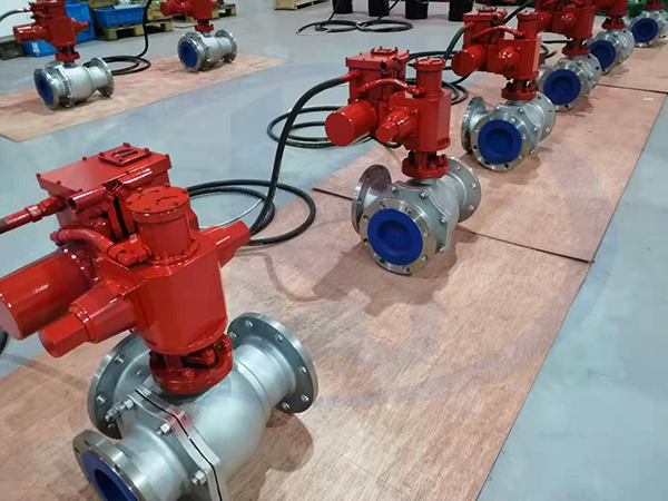 電液三通球閥出廠前調(diào)試