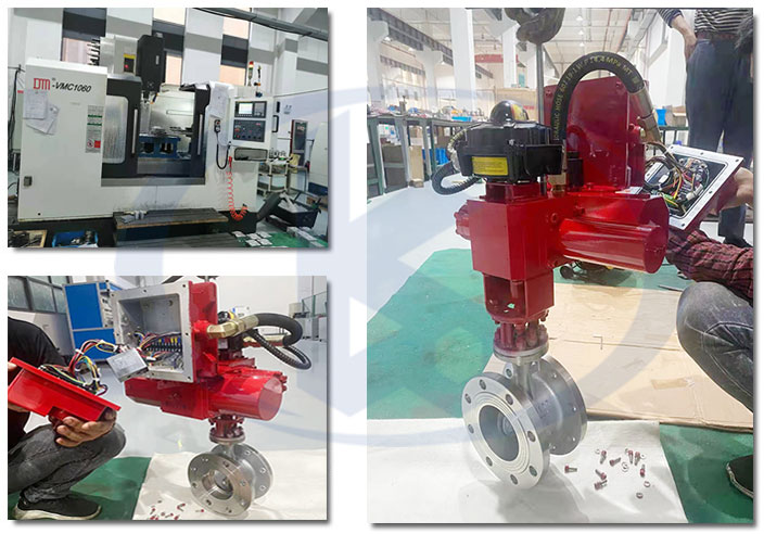電液法蘭蝶閥車間一角